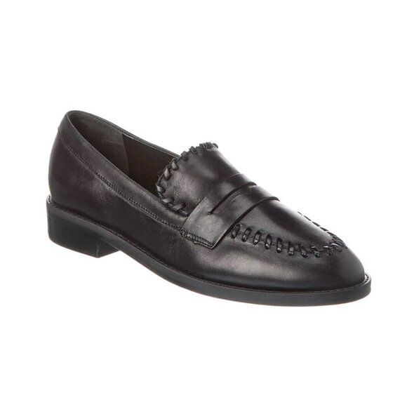 SCHUTZ Black Leather Loafers - Picture 1 of 11